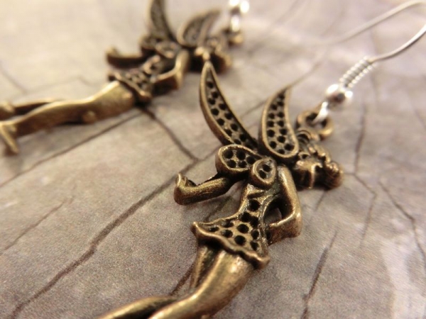 Elfen Ohrringe bronzefarben Fee pixie elf